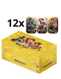 Display Sealed 12x Tin Pack Set Vol.2 One Piece TS-02 ENG